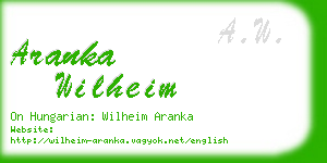 aranka wilheim business card